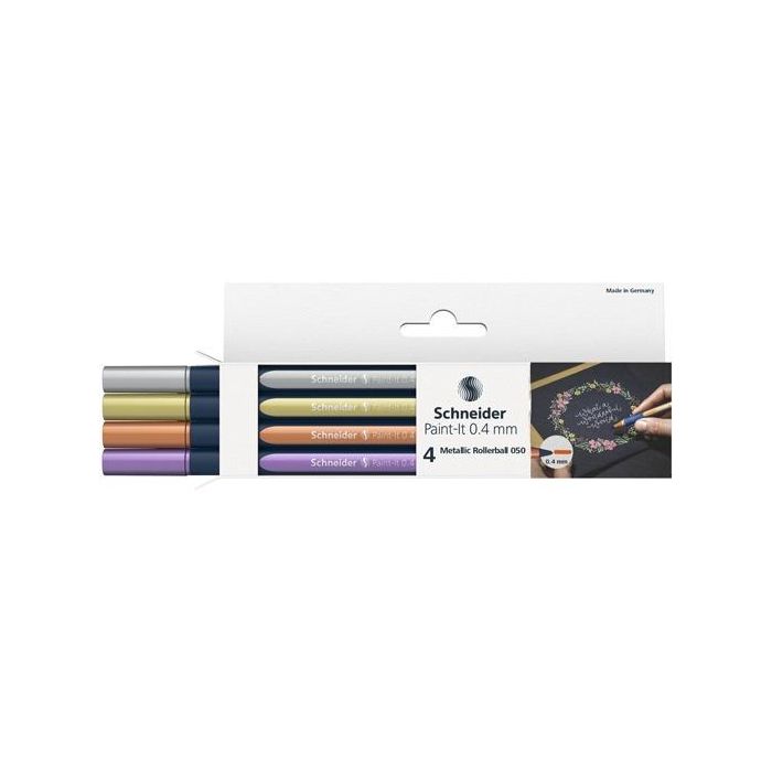 Schneider Roller Metálico Paint-It 050 Colores Surtidos Estuche 4 Ud