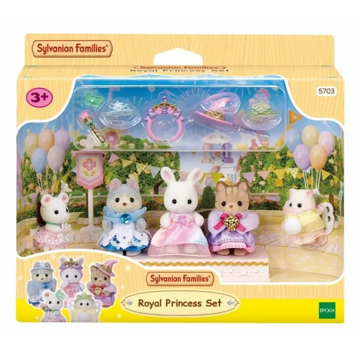 Sylvanian Families Figuras de Bebé en Disfraces de Princesas Set 5 Figuras Conejo Blanco, Husky, Gato Atigrado, Ratón Malvavisco, Gato Persa 5 Sylvanian Families Figuras de Bebé en Disfraces de Princesas Set 5 Figuras Conejo Blanco, Husky, Gato Atigrado, Ratón Malvavisco, Gato Persa 5