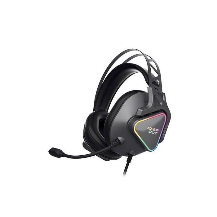 Keep Out HXPRO+ Auriculares Gaming con Micrófono Plegable, Altavoces 53mm, Compatibles con PC y PS4