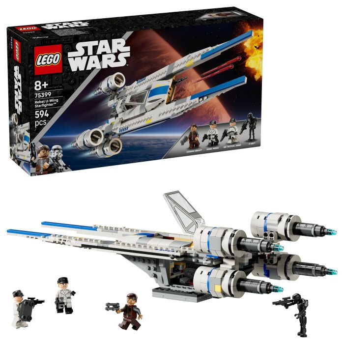 Lego Star Wars 75399 Caza Estelar Ala-U de la Alianza Rebelde Andor Set de Construcción para Niños de 8 Años en Adelante