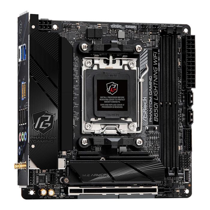 ASRock B650I Lightning WiFi Placa Base para AMD Socket AM5, Mini ITX, DDR5, WiFi 6E, 2.5Gb Ethernet