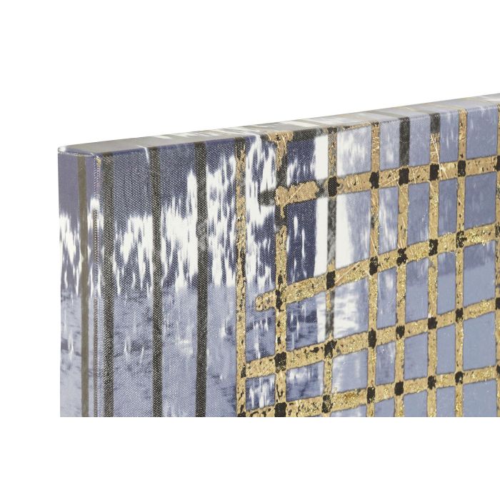 DKD Home Decor Cuadro Moderno Abstracto Azul Negro Lienzo y MDF Pintado a Mano 120x40 cm Set de 3 para Decoración Hogar 1 DKD Home Decor Cuadro Moderno Abstracto Azul Negro Lienzo y MDF Pintado a Mano 120x40 cm Set de 3 para Decoración Hogar 1