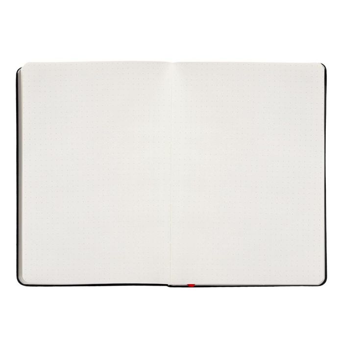 Cuaderno Con Gomilla Antartik Notes Tapa Dura A5 Hojas Puntos Negro Y Rojo 100 Hojas 80 gr Fsc 7