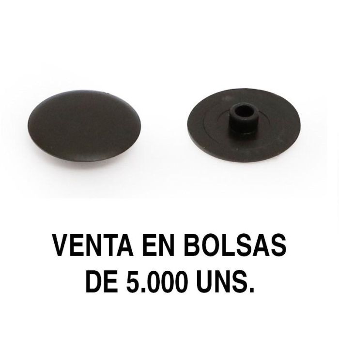 HERRAJES ALK Tapa Excéntrica Embellecedora Ø17mm Acabado Negro para Muebles Formato Bolsa 5000 Unidades