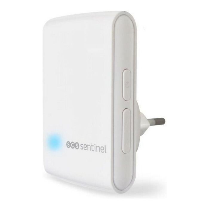 SCS Sentinel CAC0049 Campana Inalámbrica Adicional Enchufable para Timbre Ecobell, Extensión 350m, 25 Melodías