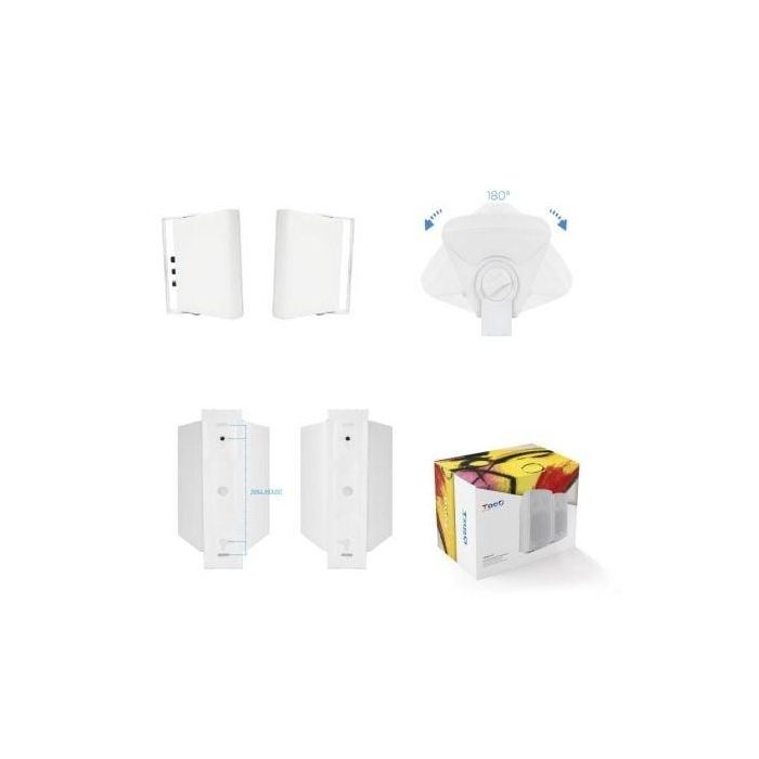 TOOQ ALTAVOCES AUTOAMPLIFICADOS DE PARED BLANCOS 4 TOOQ ALTAVOCES AUTOAMPLIFICADOS DE PARED BLANCOS 4