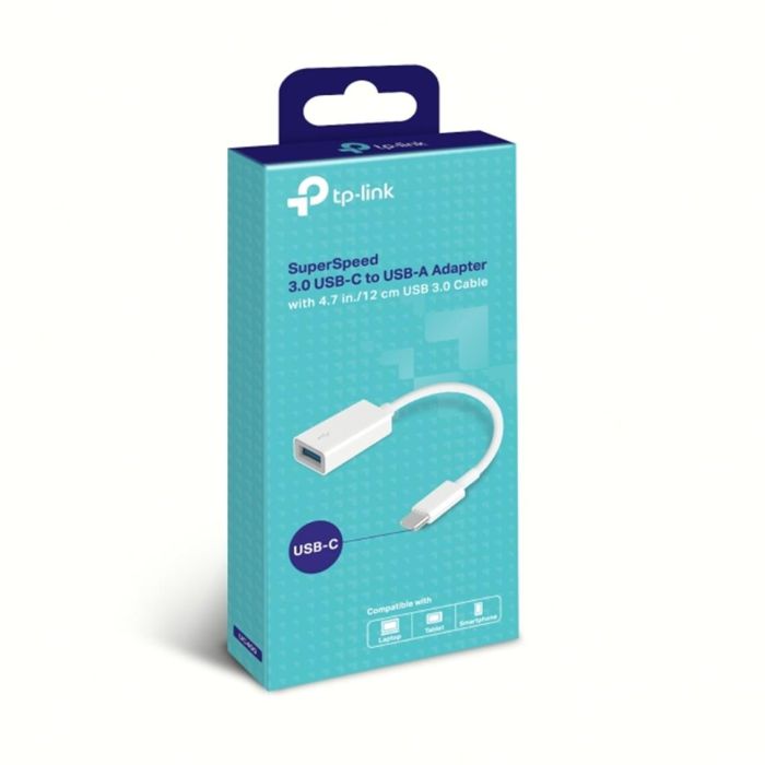 TP-Link UC400 Adaptador USB 3.0 USB-C Macho a USB-A Hembra OTG Súper Rápido 10cm Blanco compatible Windows, Mac, Android 2