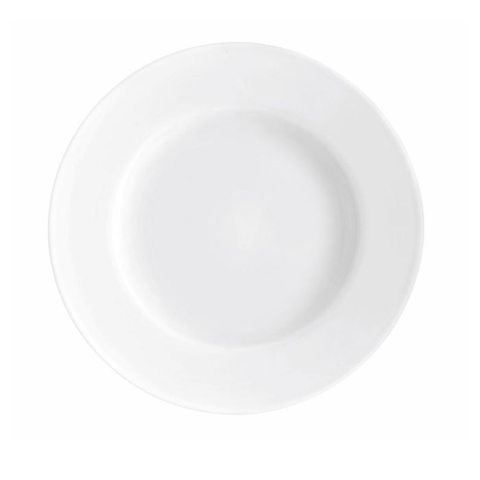 Bormioli Rocco Plato Hondo Toledo Opal 23 cm Blanco Vidrio Templado Extra Resistente Microondas Lavavajillas Apilable