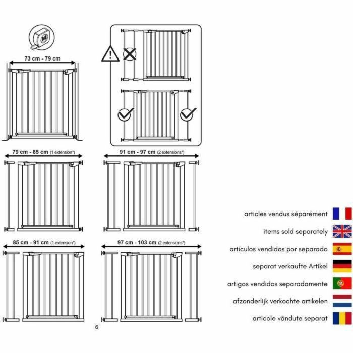 Webaby Barrera de Seguridad WEB1698968303767 - 72.5 a 79.5 cm - Blanco 8 Webaby Barrera de Seguridad WEB1698968303767 - 72.5 a 79.5 cm - Blanco 8