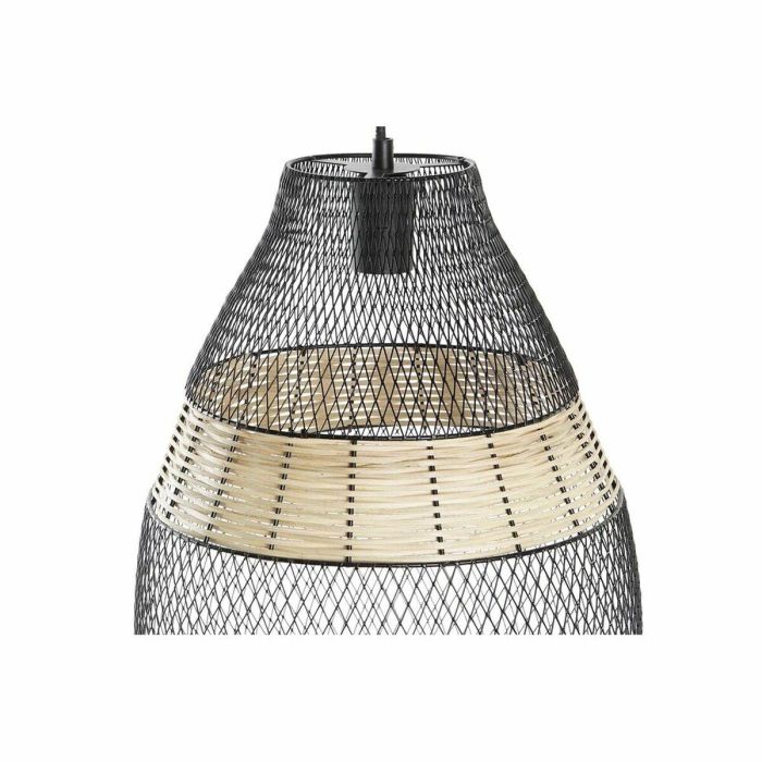 DKD Home Decor Lámpara de Techo Urban, de Metal y Ratán, Colores Negro y Marrón, para 1 Bombilla E27 50W. Dimensiones 32x32x43 cm 4 DKD Home Decor Lámpara de Techo Urban, de Metal y Ratán, Colores Negro y Marrón, para 1 Bombilla E27 50W. Dimensiones 32x32x43 cm 4