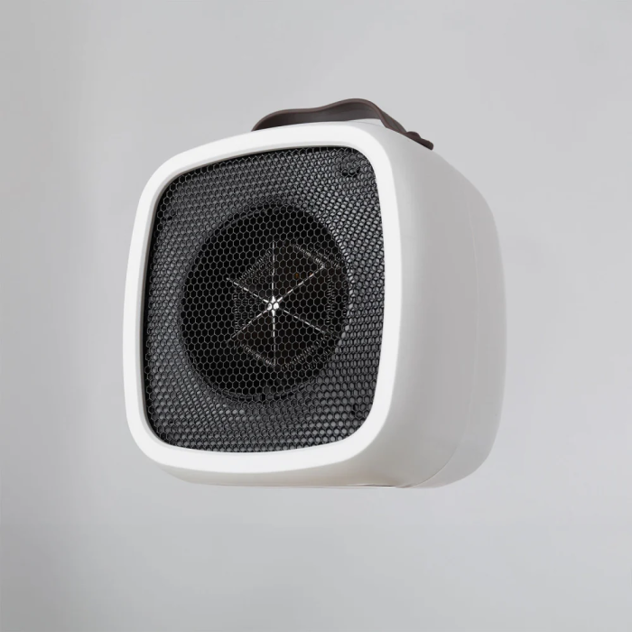 Calefactor PTC + Ventilador 500W Blanco Horizontal con Termostato Regulable 2