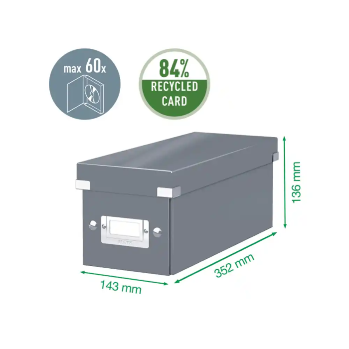 Leitz Click&Store CD Box Caja de Almacenamiento Turquesa 143x147x352 mm 3