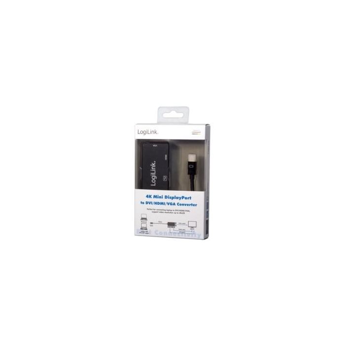 Logilink 4K Mini DisplayPort 1.2 zu DVI/HDMI/VGA Adapter 2