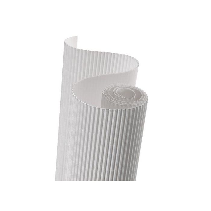 Carton Ondulado Canson 300G Rollo 0,5X0,7 M Blanco Paquete De 10