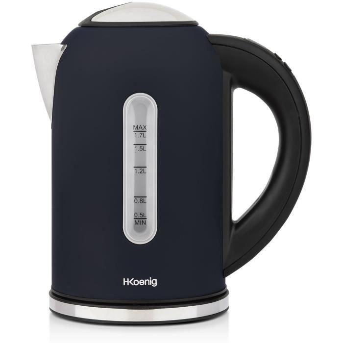 Hervidor programable - HKoeNIG - Boe56 - 1,7L - 2200 W - Temperatura regulable - Pantalla LCD - Azul noche mate y acero inoxidable Hervidor programable - HKoeNIG - Boe56 - 1,7L - 2200 W - Temperatura regulable - Pantalla LCD - Azul noche mate y acero inoxidable