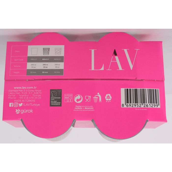 Set de 4 Vasos Berlin 295 cc - LAV (12 Cajas) 1 Set de 4 Vasos Berlin 295 cc - LAV (12 Cajas) 1