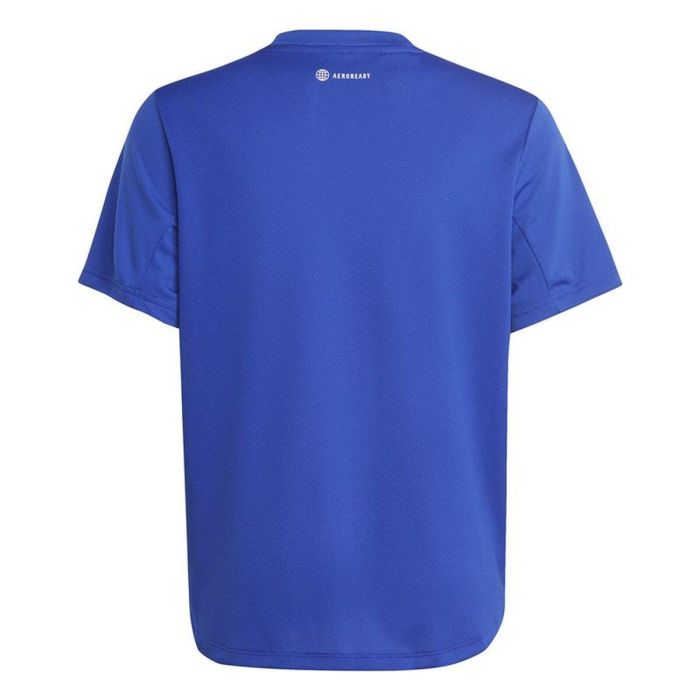 Camiseta de Manga Corta Infantil Adidas Aeroready Azul L