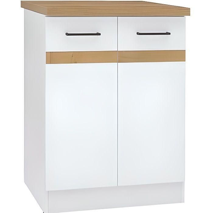 Junona JUNONAMB2P60BLPL Bajo Gabinete de Cocina 60 cm 2 Puertas Tesca de Trabajo Blanco Brillante 0 Junona JUNONAMB2P60BLPL Bajo Gabinete de Cocina 60 cm 2 Puertas Tesca de Trabajo Blanco Brillante 0