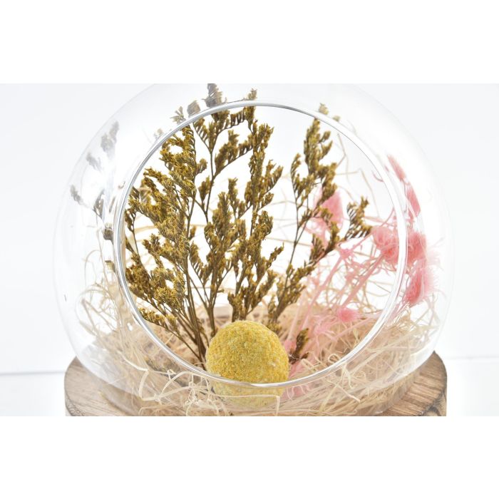 DKD Home Decor Decoración Shabby Multicolor Cristal y Flor Seca 11 x 13 x 11 cm (6 Unidades) 2 DKD Home Decor Decoración Shabby Multicolor Cristal y Flor Seca 11 x 13 x 11 cm (6 Unidades) 2