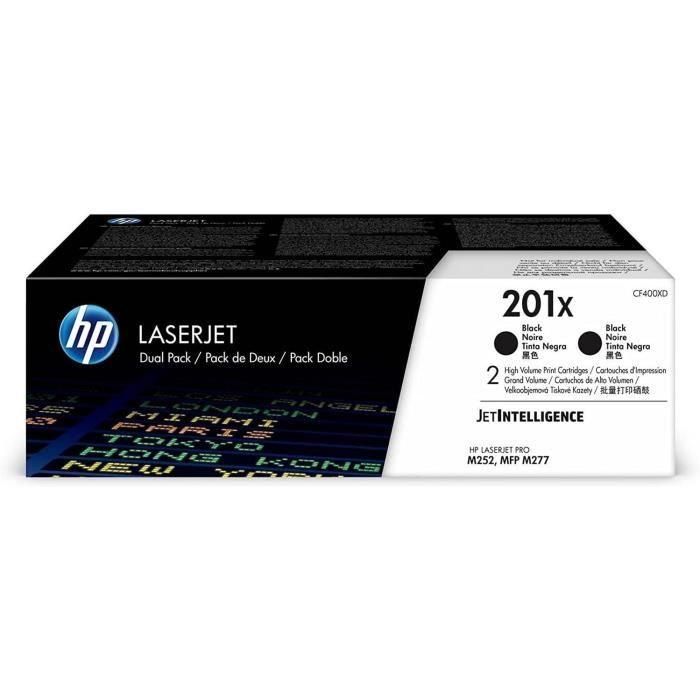 Hp 201x Tóner Original Negro Pack 2 Unidades para LaserJet M252, MFP M277 - Rendimiento 2800 Páginas
