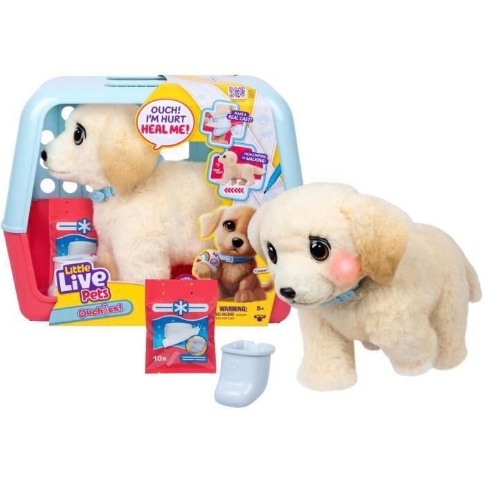 Moose 26679 Little Live Pets Ouchies Retriever: Cachorro herido, cura su patita, ¡más de 50 reacciones! 3