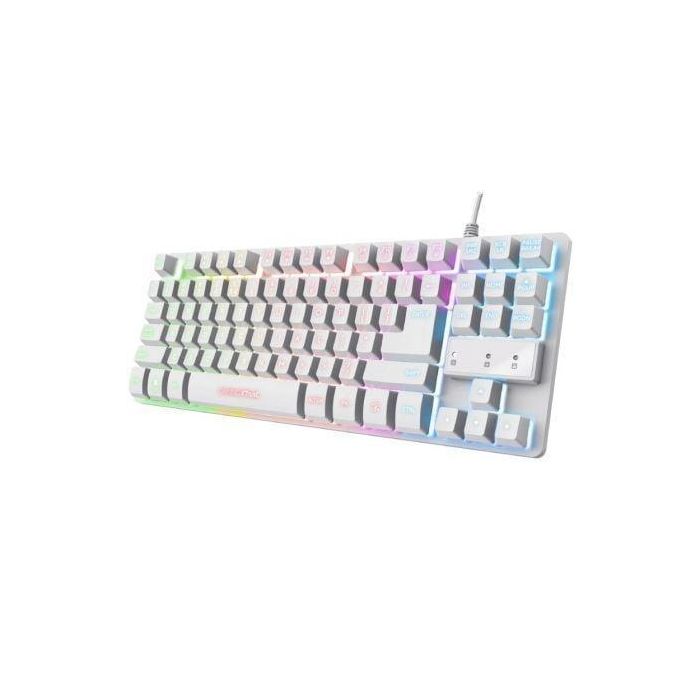 Trust GXT 833W Thado Teclado Gaming USB TKL QWERTY Español Blanco con Iluminación LED Multicolor y Diseño Compacto Trust GXT 833W Thado Teclado Gaming USB TKL QWERTY Español Blanco con Iluminación LED Multicolor y Diseño Compacto