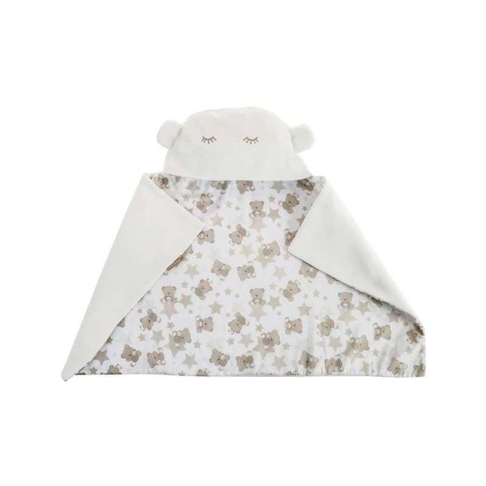 Manta capucha reversible ositos 90 x 66 cm Manta capucha reversible ositos 90 x 66 cm