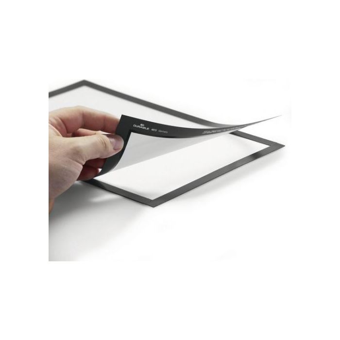 Durable Marco Informativo Magnetico Duraframe A4 Negro - Adhesivo para Superficies Lisas y Sólidas 6