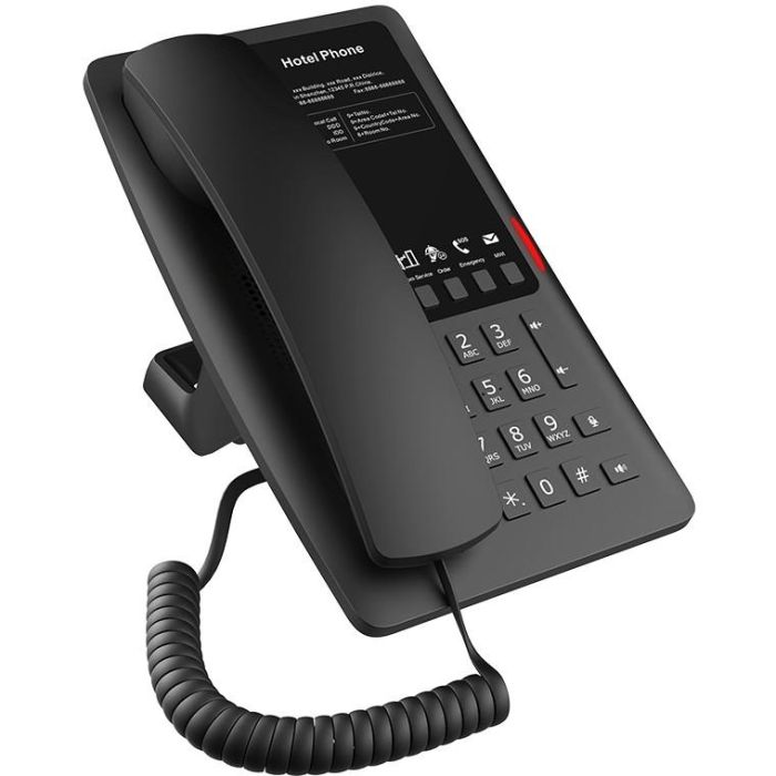 Fanvil H4 Teléfono IP Negro, 2 líneas, conexión por cable, PoE, Full Duplex, Marcación Rápida, Ethernet 1