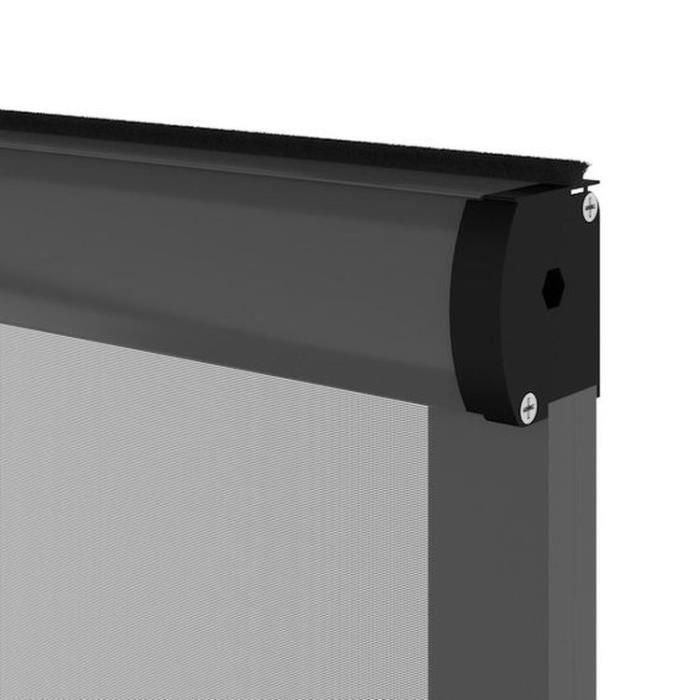 Mosquitera para ventana L125 x H145 cm en aluminio gris antracita - Cortable en ancho y alto 2 Mosquitera para ventana L125 x H145 cm en aluminio gris antracita - Cortable en ancho y alto 2