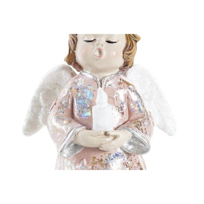 Figura Navidad Fantasia DKD Home Decor Rosa Plateado 5 x 13 x 7 cm (2 Unidades) 2 Figura Navidad Fantasia DKD Home Decor Rosa Plateado 5 x 13 x 7 cm (2 Unidades) 2