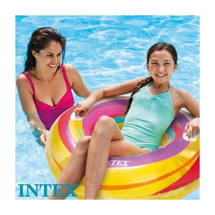 Intex Flotador Rueda de Colores 91 cm con Asas (+9 Años) PVC Modelos Surtidos 6