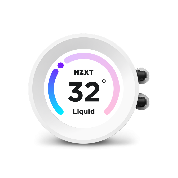 NZXT RL-KR24E-W1 Kraken Elite 240 RGB Sistema de refrigeración líquida todo en uno, 2x12cm, Blanco, Pantalla LCD 2