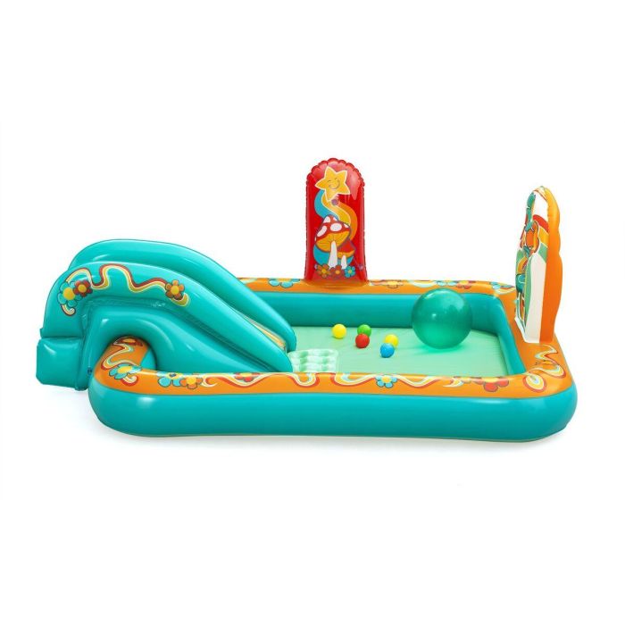 Bestway Piscina Hinchable Parque de Juegos Hippie 193x152x74 cm +2 Años Jardin 53164 3