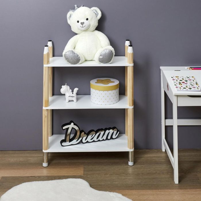Home Deco Kids Estantería 3 Baldas Lápiz en Madera para Habitación Infantil - 60x24 cm; h.77,5 cm 1 Home Deco Kids Estantería 3 Baldas Lápiz en Madera para Habitación Infantil - 60x24 cm; h.77,5 cm 1