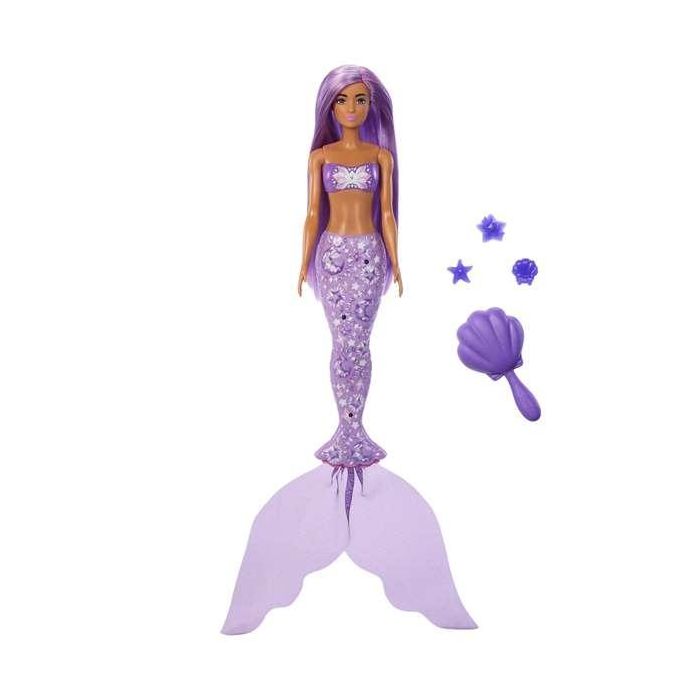 Muñeca barbie color reveal sirenas 32x8x8 cm 2