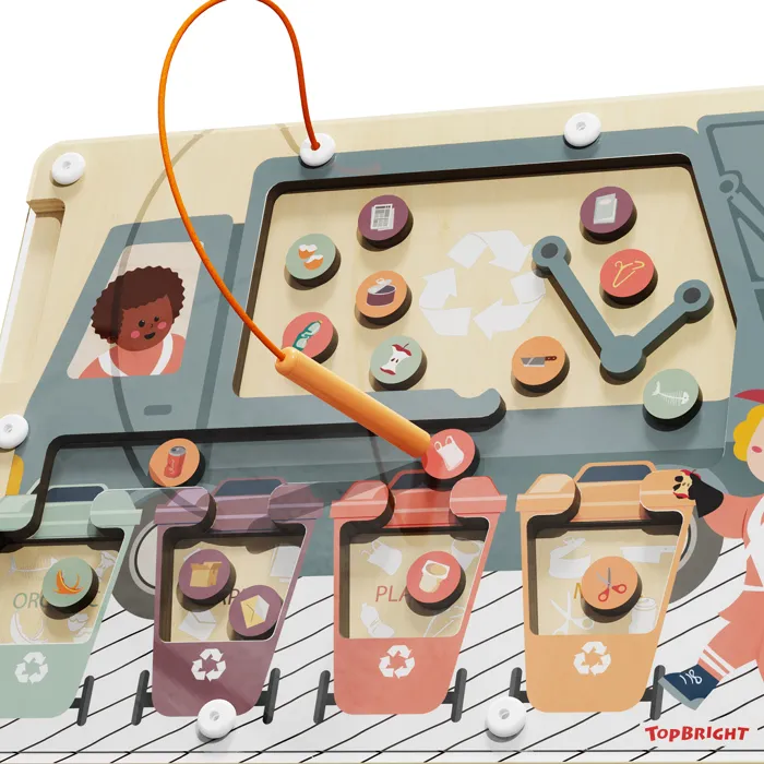 Top Bright Laberinto Magnético para Clasificación de Residuos Educativo para Niños - Metal, Papel, Plástico, Orgánico 4 Top Bright Laberinto Magnético para Clasificación de Residuos Educativo para Niños - Metal, Papel, Plástico, Orgánico 4