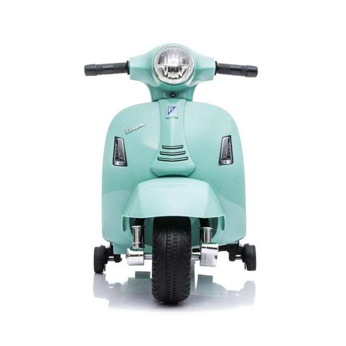 Ociotrends Mini Vespa Verde Oliva MP- 6V 4 AH - 1 Motor Infantil Eléctrica con Luces y Sonidos
