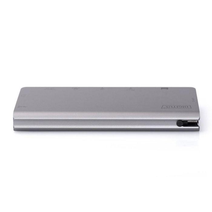 Digitus USB-C Multiport Travel Dock, 8 Port, gray 2x video, 2x USB-C, 2x USB3.0, RJ45,2x card reader 2 Digitus USB-C Multiport Travel Dock, 8 Port, gray 2x video, 2x USB-C, 2x USB3.0, RJ45,2x card reader 2