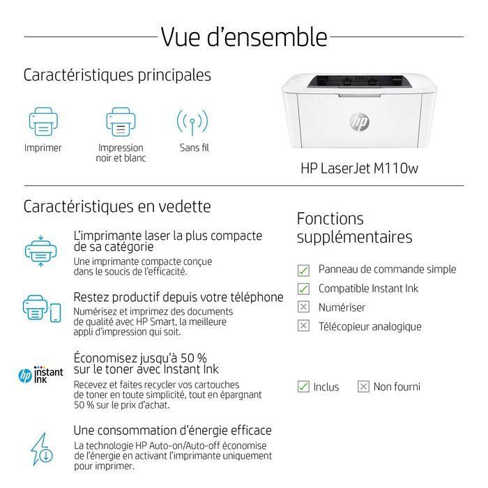 HP M110w Impresora Láser Monocromo Ultracompacta y Eficiente, Impresión Rápida de Alta Calidad con App HP Smart, para Hogar u Oficina 11