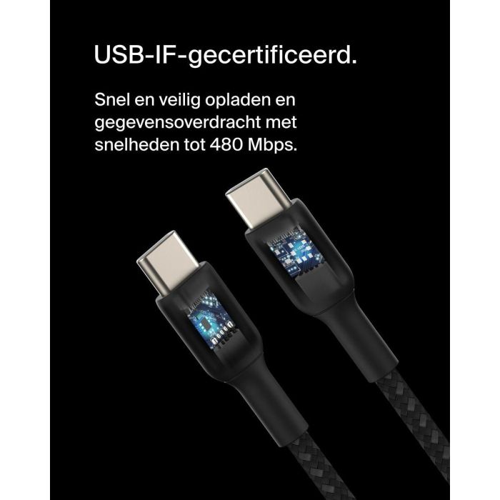 Cable USB-C a USB-C Belkin CAB004BT0MBK Negro 7