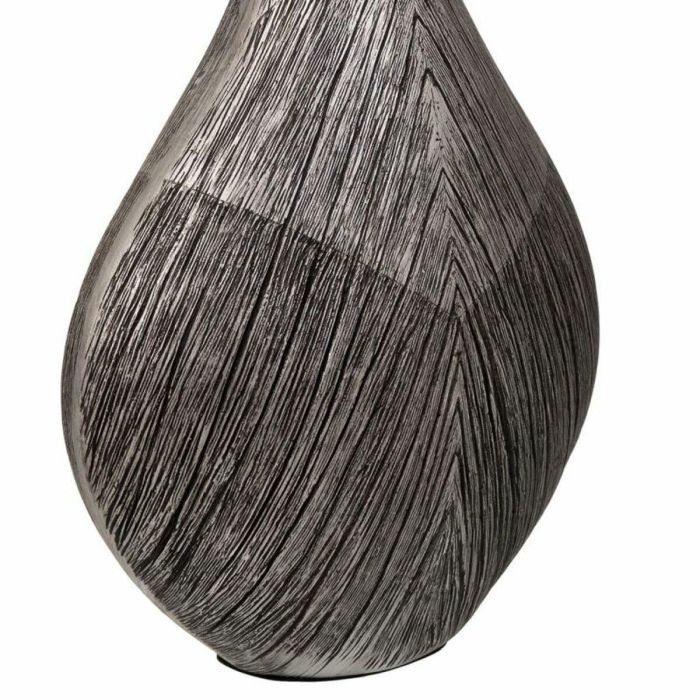 Jarrón Alexandra House Living Gris Plata Poliresina 13 x 48 x 23 cm 1