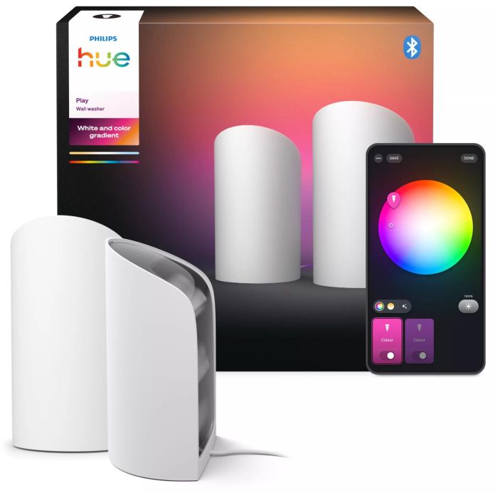 Philips Play wall washer Luz blanca inteligente para pared, Lámpara de mesa, Sintético, 2 unidades 3 Philips Play wall washer Luz blanca inteligente para pared, Lámpara de mesa, Sintético, 2 unidades 3