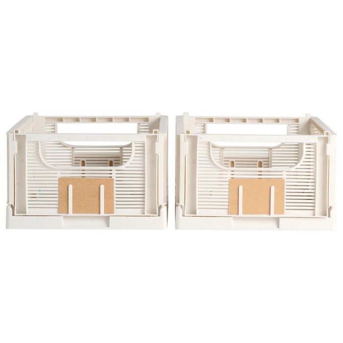 Day Caja Plegable 33X24,5 Bla 2 Unidades con Etiqueta para Contenido, Plástico Reciclado Apilable Blanco 5 Day Caja Plegable 33X24,5 Bla 2 Unidades con Etiqueta para Contenido, Plástico Reciclado Apilable Blanco 5