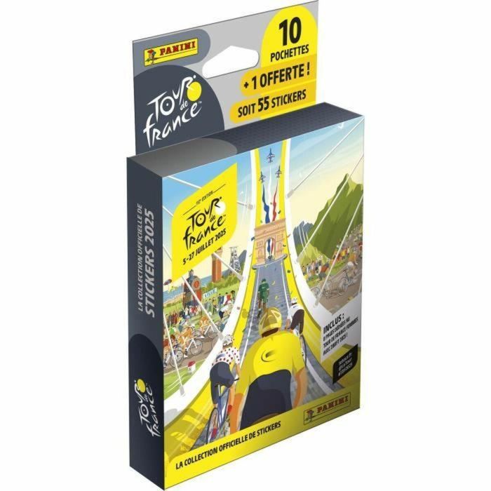 Panini PAN8051708026627 Blíster Colección Tour de France 2025 - 10 fundas + 1 gratis, 55 pegatinas 2