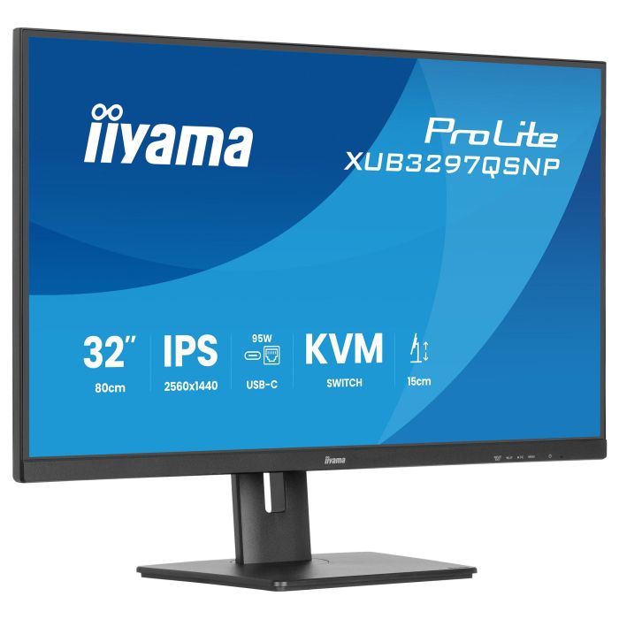 iiyama Monitor XUB3297QSNP-B1 32" (81,28cm) IPS 2560x1440 1ms USB-C Dock LAN/95W PD 3 iiyama Monitor XUB3297QSNP-B1 32" (81,28cm) IPS 2560x1440 1ms USB-C Dock LAN/95W PD 3