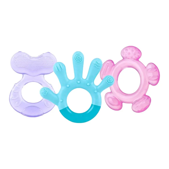 Nuby Anillos de Dentición NUB0048526928750, Mordedor 3 Etapas Apto para Refrigerador - Azul, Morado, Rosa - A partir de 3 Meses Nuby Anillos de Dentición NUB0048526928750, Mordedor 3 Etapas Apto para Refrigerador - Azul, Morado, Rosa - A partir de 3 Meses