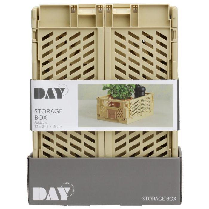 Day Caja Plegable Amarilla Arena 33x24,5x15cm Capacidad 10L Con 2 Etiquetas 4 Day Caja Plegable Amarilla Arena 33x24,5x15cm Capacidad 10L Con 2 Etiquetas 4