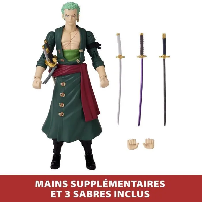 Bandai One Piece Figura Roronoa Zoro 17 cm Anime Heroes Coleccionable 3
