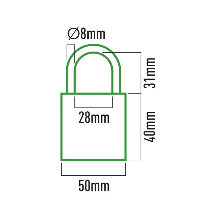 Edm Candado de latón arco normal 50 mm, dorado/cromado, 50 x 15 x 40 mm, con 3 llaves 2 Edm Candado de latón arco normal 50 mm, dorado/cromado, 50 x 15 x 40 mm, con 3 llaves 2